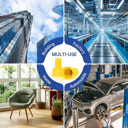 400PCS Red Wire Connectors Nuts, Winged Electrical Wire End Connectors Caps, Easy Twist-On Screw On Type Connectors for 22-8 AWG,HS P12 Screw Terminals for Connect Electrical Wiring in Kuwait