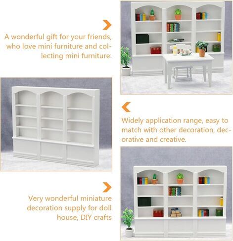 Garneck Mini Book Shelf Insert Mini World Bookshelf Doll House Display Cabinet in Saudi Arabia