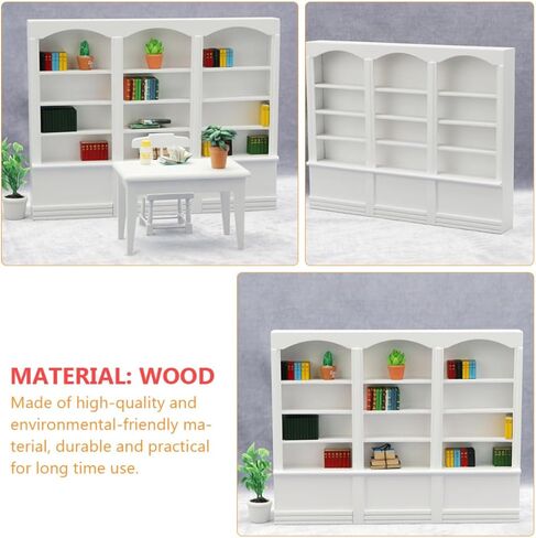 Garneck Mini Book Shelf Insert Mini World Bookshelf Doll House Display Cabinet in Saudi Arabia