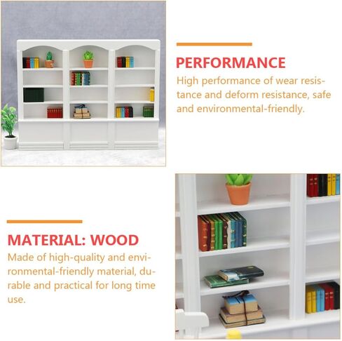 Garneck Mini Book Shelf Insert Mini World Bookshelf Doll House Display Cabinet in Saudi Arabia