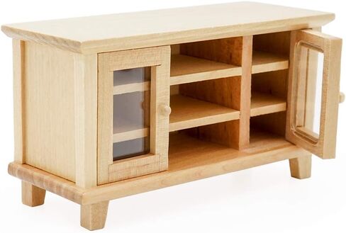 حامل تلفزيون مصغر من Odoria 1/12، ملحقات أثاث بيت الدمى، أبيض in Kuwait