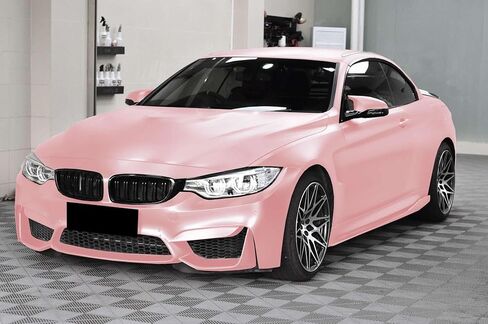 Cherry Blossom Pink Matte Metallic Satin Pearl Vinyl Wrap Film Car Vehicle Graphic Decal Sitcker DIY 1FTx5FT in Saudi Arabia