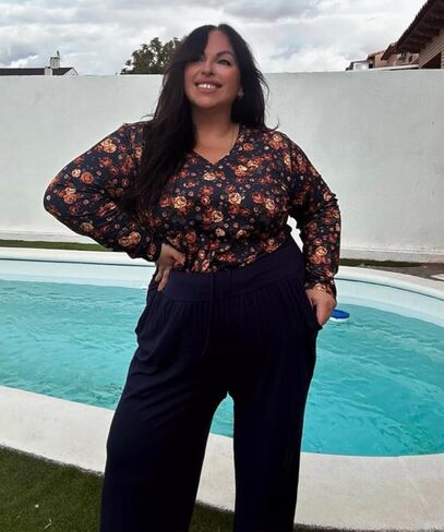 TIYOMI Plus Size Pants for Women Wide Leg Flowy Yogo Lounge Sweatpants Casual High Waisted Pajama with Pockets All Seasons in Saudi Arabia