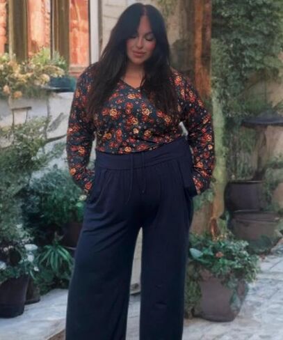 TIYOMI Plus Size Pants for Women Wide Leg Flowy Yogo Lounge Sweatpants Casual High Waisted Pajama with Pockets All Seasons in Saudi Arabia