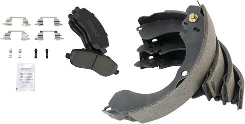 Front and Rear Brake Pad Set Ceramic Hardware Compatible with 2007-2009 Chrysler Sebring 2008-2009 Dodge Avenger 2007-2012 Caliber 2008-2014 Jeep Compass Patriot in Saudi Arabia