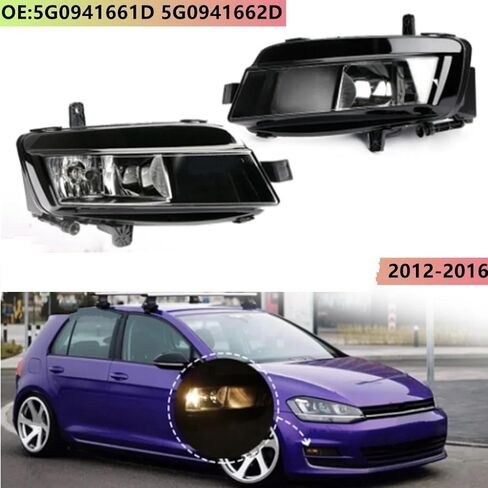 ل Vw Golf 7 Mk7 2012 2013 2014 2015 2016 5Gg941661 5Gg941662 المصد الأمامي للسيارة مصباح الضباب ضوء الضباب مجموعة مصابيح الضباب للسيارة in Kuwait