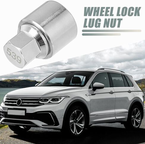 X AUTOHAUX #539 Wheel Lock Lug Nut Anti Theft Lug Nut Screw Wheel Lock Key for Volkswagen Touareg Scirocco Magotan Tiguan in Saudi Arabia