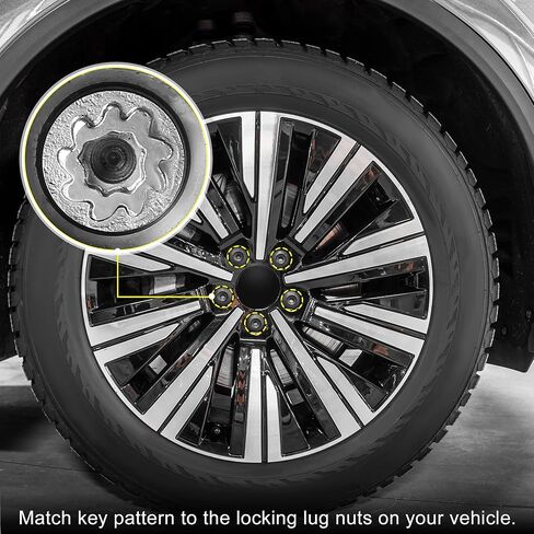X AUTOHAUX #539 Wheel Lock Lug Nut Anti Theft Lug Nut Screw Wheel Lock Key for Volkswagen Touareg Scirocco Magotan Tiguan in Saudi Arabia