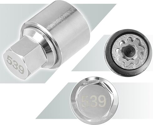 X AUTOHAUX #539 Wheel Lock Lug Nut Anti Theft Lug Nut Screw Wheel Lock Key for Volkswagen Touareg Scirocco Magotan Tiguan in Saudi Arabia