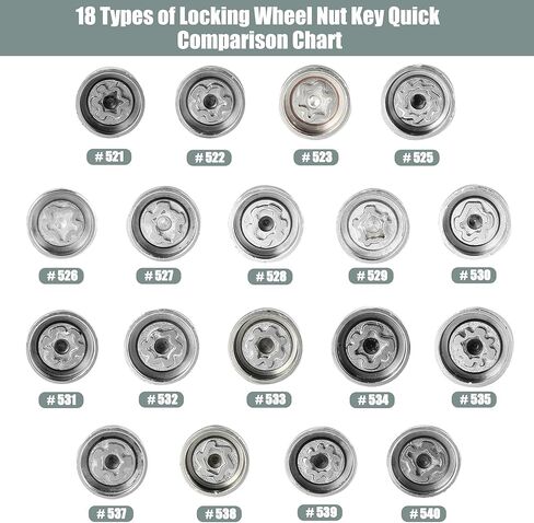 X AUTOHAUX #539 Wheel Lock Lug Nut Anti Theft Lug Nut Screw Wheel Lock Key for Volkswagen Touareg Scirocco Magotan Tiguan in Saudi Arabia