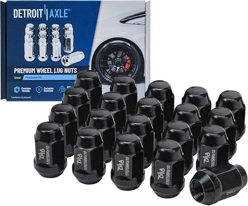 Detroit Axle - Wheel Lug Nuts for 08-12 Dodge Grand Caravan Chrysler Town & Country 09-12 Volkswagen Routan, 20 Wheel Lug Nuts 2009 2010 2011 2012 Replacement in Saudi Arabia