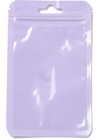 100Pcs 3x5 inch Plastic Yin-Yang Zip Lock Bags, Resealable Packaging Bags, Self Seal Bag for Packaging Gift, Treats, Favors, Lilac, 13x8x0.02cm, Thickness: 2.5 Mil(0.065mm) in Saudi Arabia