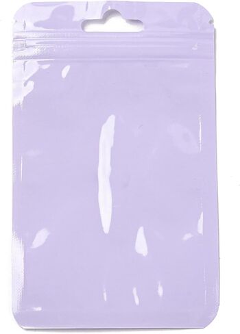 100Pcs 3x5 inch Plastic Yin-Yang Zip Lock Bags, Resealable Packaging Bags, Self Seal Bag for Packaging Gift, Treats, Favors, Lilac, 13x8x0.02cm, Thickness: 2.5 Mil(0.065mm) in Saudi Arabia
