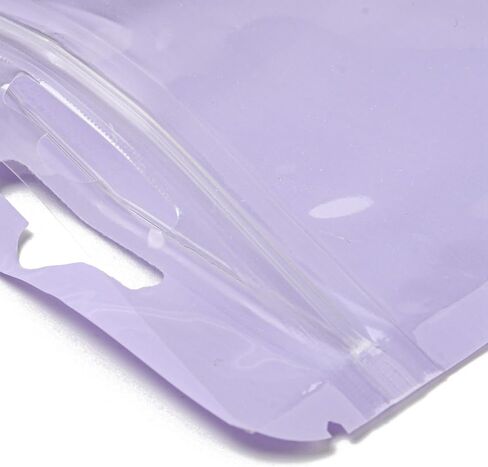 100Pcs 3x5 inch Plastic Yin-Yang Zip Lock Bags, Resealable Packaging Bags, Self Seal Bag for Packaging Gift, Treats, Favors, Lilac, 13x8x0.02cm, Thickness: 2.5 Mil(0.065mm) in Saudi Arabia