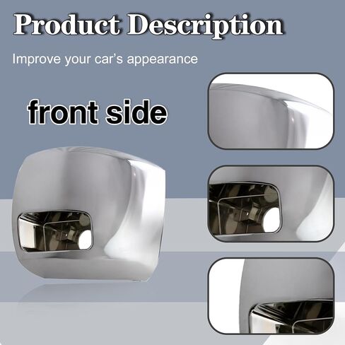 CarPartsDepot Front Bumper End Cap Right & w/o Fog Lamp Hole Compatible with Chevrolet 2007-2010 Silverado 2500HD 3500HD Chrome in Saudi Arabia