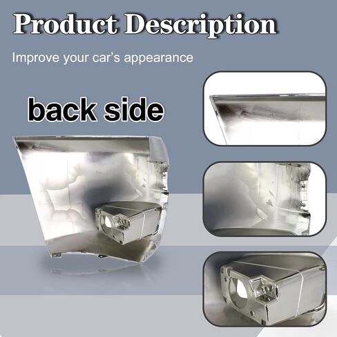 CarPartsDepot Front Bumper End Cap Right & w/o Fog Lamp Hole Compatible with Chevrolet 2007-2010 Silverado 2500HD 3500HD Chrome in Saudi Arabia