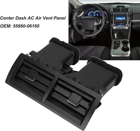 لوحة تنفيس الهواء لمخرج التيار المتردد في مركز داش لـ XV50 2011-2017، OEM #55660-06160، استبدال غطاء فتحة تكييف الهواء، إدراج فتحة تهوية لوحة القيادة المركزية، شبكة لوحة المخرج in Kuwait