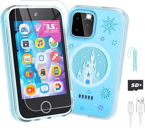 هاتف ذكي للأطفال، ألعاب هاتف للأطفال الصغار بشاشة لمس 3.5 بوصة للفتيات بعمر 3 4 5 6 7 8 سنوات، هاتف تعليمي للأطفال هدايا عيد الميلاد للفتيات من سن 3 إلى 8 سنوات، كاميرا مزدوجة، متتبع العادة، مشغل فيديو in Kuwait