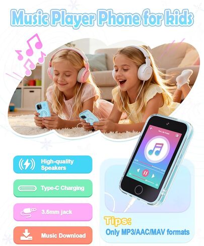 هاتف ذكي للأطفال، ألعاب هاتف للأطفال الصغار بشاشة لمس 3.5 بوصة للفتيات بعمر 3 4 5 6 7 8 سنوات، هاتف تعليمي للأطفال هدايا عيد الميلاد للفتيات من سن 3 إلى 8 سنوات، كاميرا مزدوجة، متتبع العادة، مشغل فيديو in Kuwait