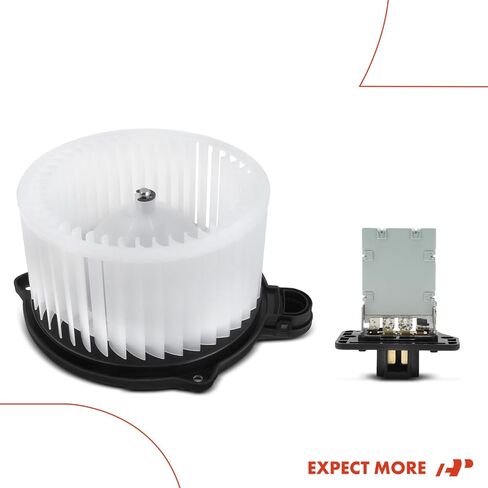 مجموعة مقاومة ومحرك سخان HVAC A-Premium متوافقة مع مركبات Hyundai وKia - Santa Fe 2019-2020، Sedona 2019-2021 - الجانب الأمامي، مجموعة من قطعتين، استبدال # 97113A9010 in Kuwait