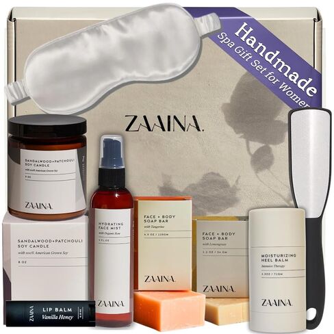 Wellness Spa Gift Set for Women, Relaxing Luxury Self Care Spa Box with Natural and Clean Beauty Products for Her by ZAAINA in Kuwait