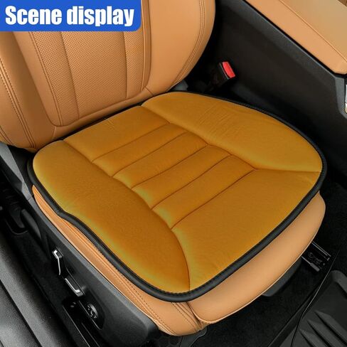 Car Seat Cushion Pad, Memory Foam Automotive Butt Cushion with Non-Slip Silicone Bottom, Breathable Driver Seat Protector for Vehicle, Home and Office Chairs (Black) in Saudi Arabia