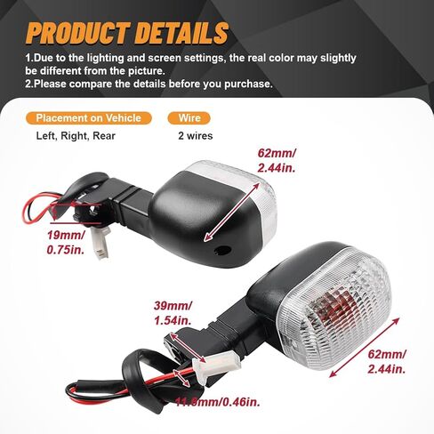 FSFY Rear Turn Signal Indicator Lamp Blinker Light Plastics White Motorbike for Yamaha ZUMA 50/50F/50X/50FX 12-19 BWS 125 09-23 in Saudi Arabia