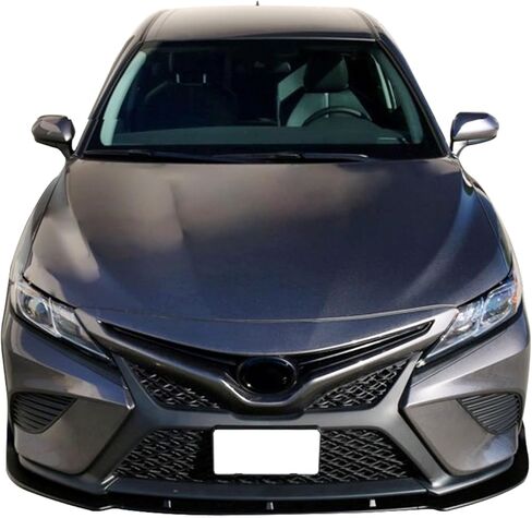 Front Bumper Lip Compatible with 2018-2020 Toyota Camry SE/XSE/Hybrid SE Only, Gloss Black PP Front Chin Lip Spoiler Bodykit by IKON MOTORSPORTS in Saudi Arabia