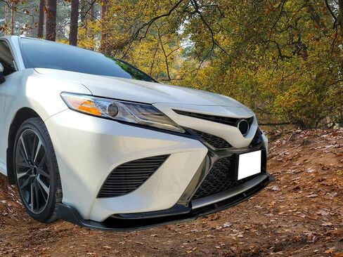 Front Bumper Lip Compatible with 2018-2020 Toyota Camry SE/XSE/Hybrid SE Only, Gloss Black PP Front Chin Lip Spoiler Bodykit by IKON MOTORSPORTS in Saudi Arabia