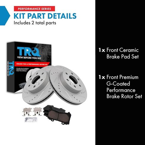 Performance Drilled & Slotted Brake Rotor & Posi Ceramic Pad Front Set in Saudi Arabia