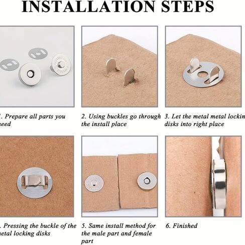 40Set 14mm Magnetic Button Clasps Set - Metal Snap Fasteners for Sewing, Crafts, Wallets, Bags, Clothes, Leather-4 Colors Durable & Versatile Sewing Supplies, Sewing Accessories, Craft S, Multicolor in Saudi Arabia