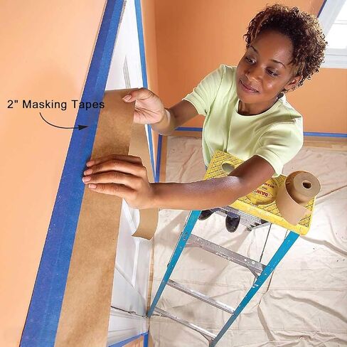 شريط رسامين ملون 1 بوصة 1/2 بوصة - شريط لاصق بألوان قوس قزح 14 حزمة × 16 ياردة - شريط ورقي متعدد الألوان لحرف الأطفال، وضع العلامات على الصناديق، ديكور أرضية الفصول الدراسية للمعلمين in Kuwait