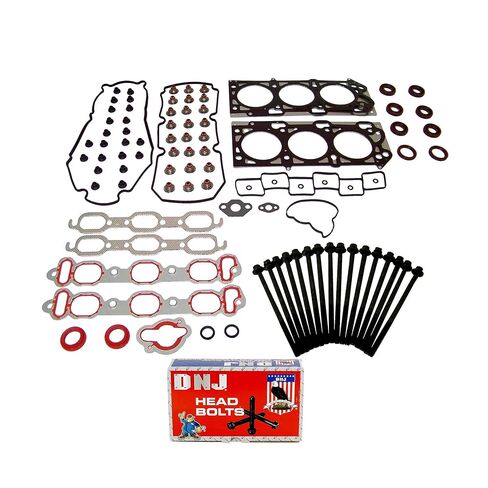 DNJ HGB1143 Cylinder Head Gasket Set with Head Bolt Kit for 1999-2002 Chrysler 300M 3.5L 3497cc 215cid V6 SOHC in Saudi Arabia