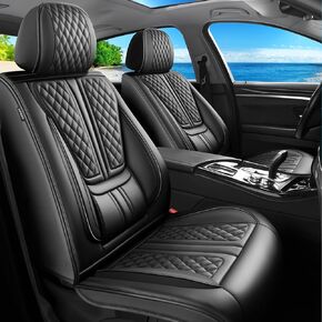 Fit Maverick Car Seat Covers Compatible with Ford Maverick 2022-2024 2025 2026.Full Coverage Waterproof Leather,Compatible with Airbag,All - Weather Seat Cushion Protector(Full Set, Black) in Saudi Arabia