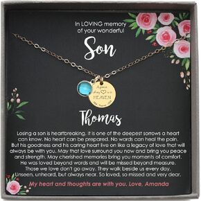 Loss of Son Sympathy Gift, Bereavement Gifts, Pearl Necklace with Meaningful Message, Pearl Necklace for Women in Kuwait