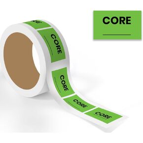 StickerJet Core Return – OSHA Receiving Labels – 3"x5" Rectangle Labels – 500 Qty/Roll – Paper, Easy Peel and Stick, Strong Adhesive, No Residue, Made in USA in Kuwait