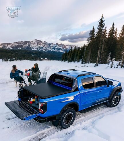 PM Auto Soft Roll-Up Truck Tonneau Cover Compatible with Ford F-250 Super Duty (2017-2022) - Fits 6'10" (82") Bed | Double-Layer PVC Weather-Resistant Roll Up Bed Cover in Saudi Arabia