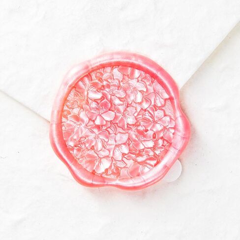 Nuvretk 30pcs Handmade Gold Wax Seal Stickers, 3D Sakura Cluster Design, Elegant Self-Adhesive Envelope Seals for Wedding, Birthday, Party, and Event Invitations in Saudi Arabia