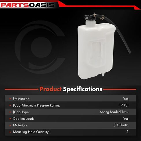 New Coolant Reservoir With Cap Hose Replacement For Toyota Tacoma 1995 1996 1997 1998 1999 2000 2001 2002 2003 2004 ( 4 Cyl/6 Cyl Eng ) Replace OE 164700C011 | TO3014108 | ARBT161307 in Saudi Arabia