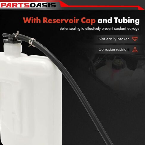 New Coolant Reservoir With Cap Hose Replacement For Toyota Tacoma 1995 1996 1997 1998 1999 2000 2001 2002 2003 2004 ( 4 Cyl/6 Cyl Eng ) Replace OE 164700C011 | TO3014108 | ARBT161307 in Saudi Arabia