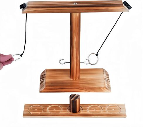 Ring toss Game, Large Base Hook and Ring Game, Hook and Ring Throwing Game for Adults Kids, Family-Friendly Indoor Holiday Fun or Outdoor Patio Games in Saudi Arabia