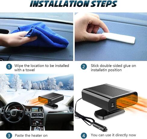 Car Heater-12V Portable Car Heaters for Vehicle, 150W Car Heater that Plug in Cigarette Lighter, 2 in 1 Heating & cooling Fast Heating Defrost Defogger in Saudi Arabia