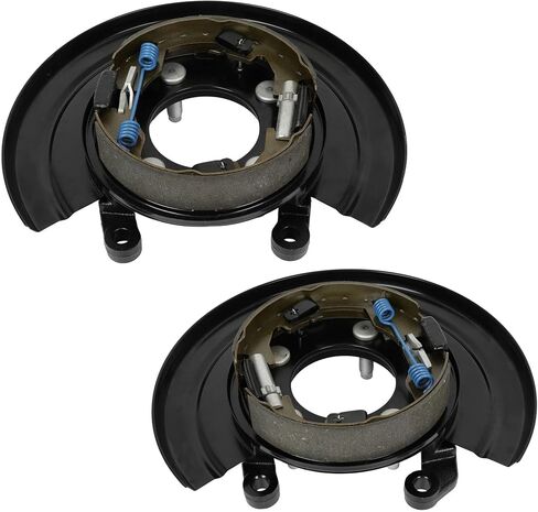 Rear Left & Right Parking Brake Assembly with Backing Plate Compatible with Ford F250 F350 F450 F550 Super Duty 2005-2012 Replace 926-272, 926-273 in Saudi Arabia