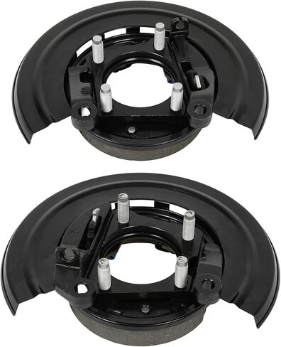 Rear Left & Right Parking Brake Assembly with Backing Plate Compatible with Ford F250 F350 F450 F550 Super Duty 2005-2012 Replace 926-272, 926-273 in Saudi Arabia