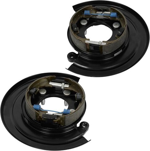 Rear Left & Right Parking Brake Assembly with Backing Plate Compatible with Ford F250 F350 F450 F550 Super Duty 2005-2012 Replace 926-272, 926-273 in Saudi Arabia