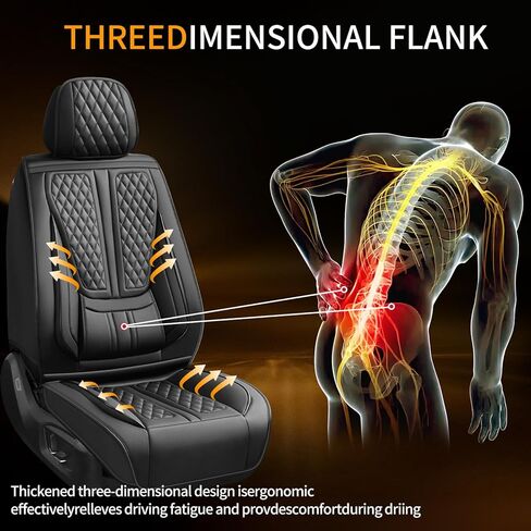 Fit Maverick Car Seat Covers Compatible with Ford Maverick 2022-2024 2025 2026.Full Coverage Waterproof Leather,Compatible with Airbag,All - Weather Seat Cushion Protector(Full Set, Black) in Saudi Arabia