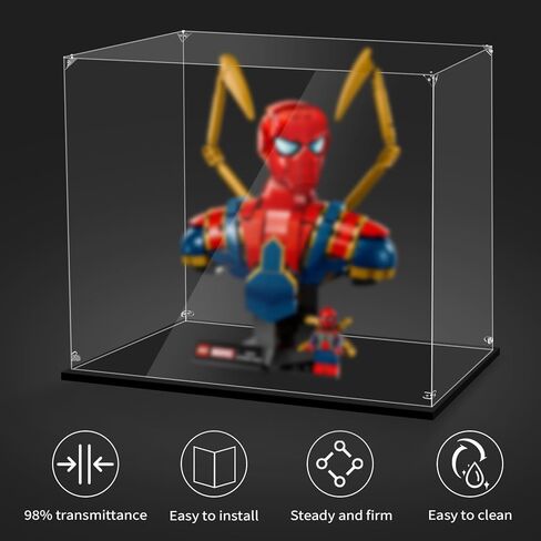 Acrylic Display Case for Lego 76210 Hulkbuster, 19.68x11.81x21.65inches (50x30x55cm), Protect Your Collectibles from Dust with a Clear Showcase in Kuwait