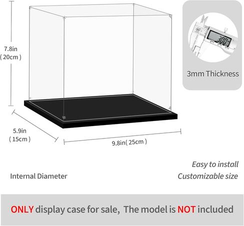 Acrylic Display Case for Lego 76210 Hulkbuster, 19.68x11.81x21.65inches (50x30x55cm), Protect Your Collectibles from Dust with a Clear Showcase in Kuwait