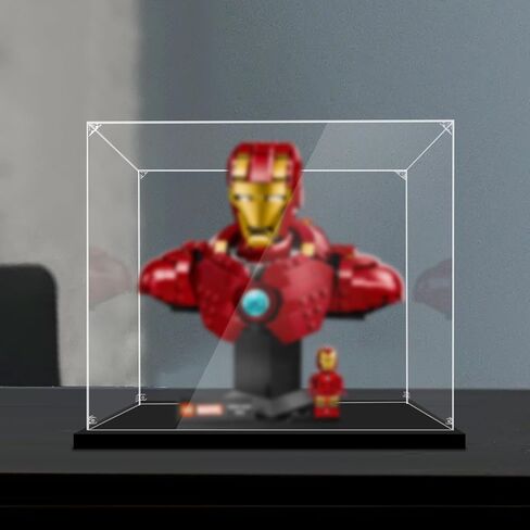 Acrylic Display Case for Lego 76210 Hulkbuster, 19.68x11.81x21.65inches (50x30x55cm), Protect Your Collectibles from Dust with a Clear Showcase in Kuwait