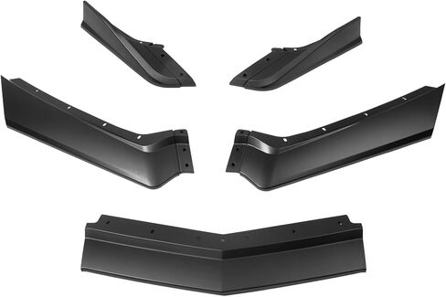 IKON MOTORSPORTS Front Bumper Lip Compatible with 2020-2025 Chevrolet Corvette, IKON Style ABS Gloss Black Valance Chin Lip Spoiler Splitter in Saudi Arabia